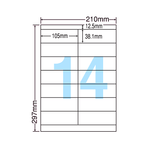 LDZ14Q ���x���V�[�� �^�b�N�V�[�� A4�� 14�� 1�ЃT�C�Y105.0mm×38.1mm �㉺�]������ �������x�� �����V�[�� �\�����x�� �i�i���[�h ���ʎ����x�� �C���N�W�F�b�g�v�����^�E���[�U�[�v�����^�K�� 