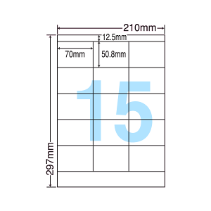 LDZ15MF ���x���V�[�� �^�b�N�V�[�� A4�� 15�� 1�ЃT�C�Y70.0mm×50.8mm �㉺�]������ �������x�� �����V�[�� �\�����x�� ���ꂢ�ɔ������� �i�i���[�h �Ĕ������x�� �C���N�W�F�b�g�v�����^�E���[