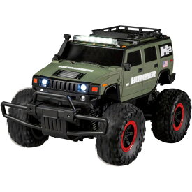 【ギフトラッピング付き】 ジョーゼン ワイルドドライブ 1/18 ハマーH2 JRVT154-GR ラジコンカー 防塵・防水仕様 水たまり走行可 LEDヘッド＆ルーフライト スピード切替付き 子供 大人向け おもちゃ ギフト