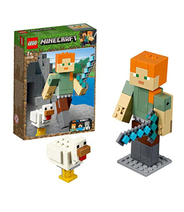 楽天市場 レゴ マイクラ レゴブロック マインクラフトlego ビッグフィグ アレックスとニワトリ グッズ ブロック 7歳以上 男の子 女の子 種類 セット 子供 室内 遊び おもちゃ 小学生 玩具 オモチャ おうち遊び マイクラフト こども 会 おおきにです