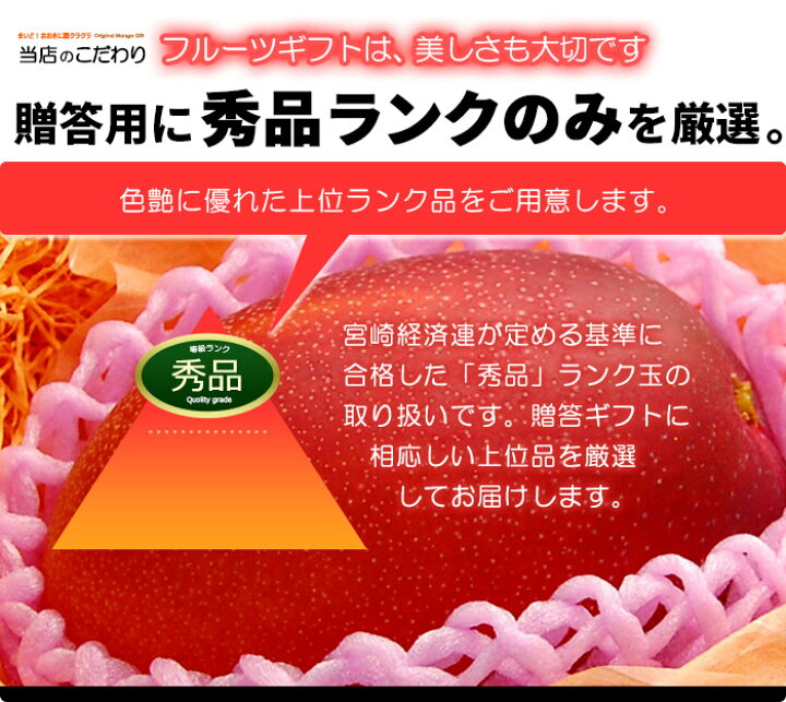 楽天市場】宮崎マンゴー (4L×2玉/約1020g) 宮崎産 赤秀～青秀 宮崎完熟 