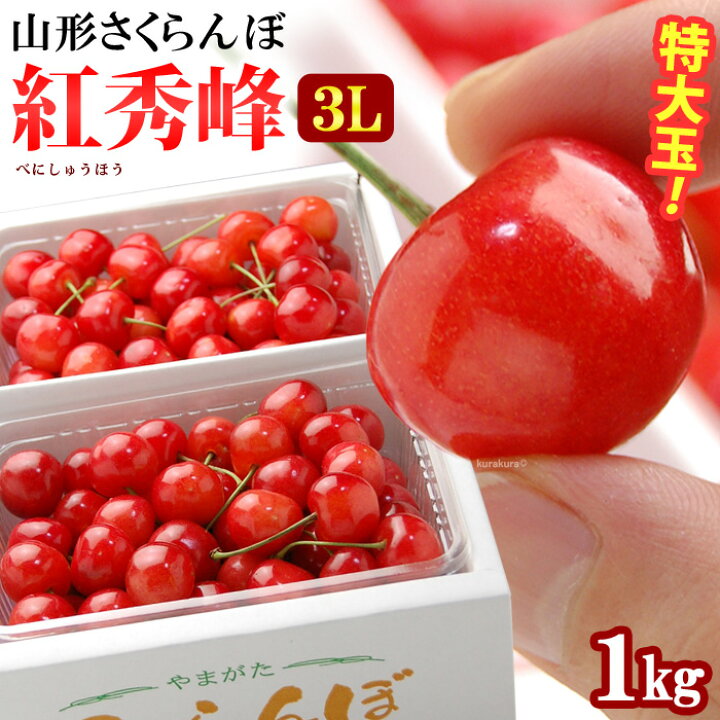 楽天市場】山形さくらんぼ 紅秀峰3L(1kg)山形産 秀品 ギフト 贈答 