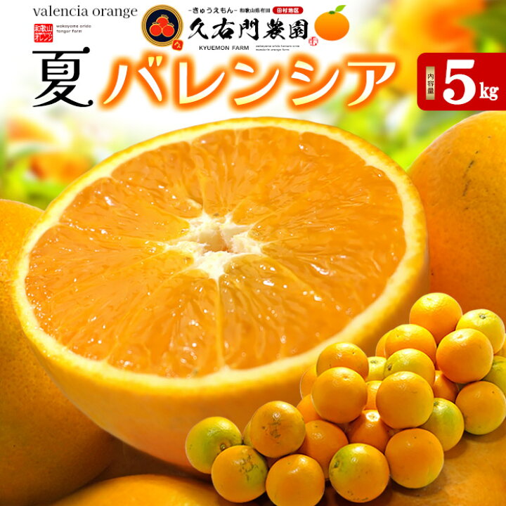 楽天市場】久右門農園 バレンシアオレンジ 秀品 (約5kg) 和歌山県 有田 