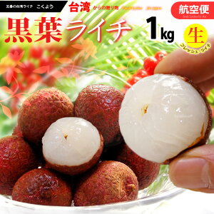 フレッシュ台湾ライチ 黒葉(約1kg)台湾産 航空便(エアー便)限定 希少な生ライチ 食品 フルーツ 果物 ライチ 送料無料