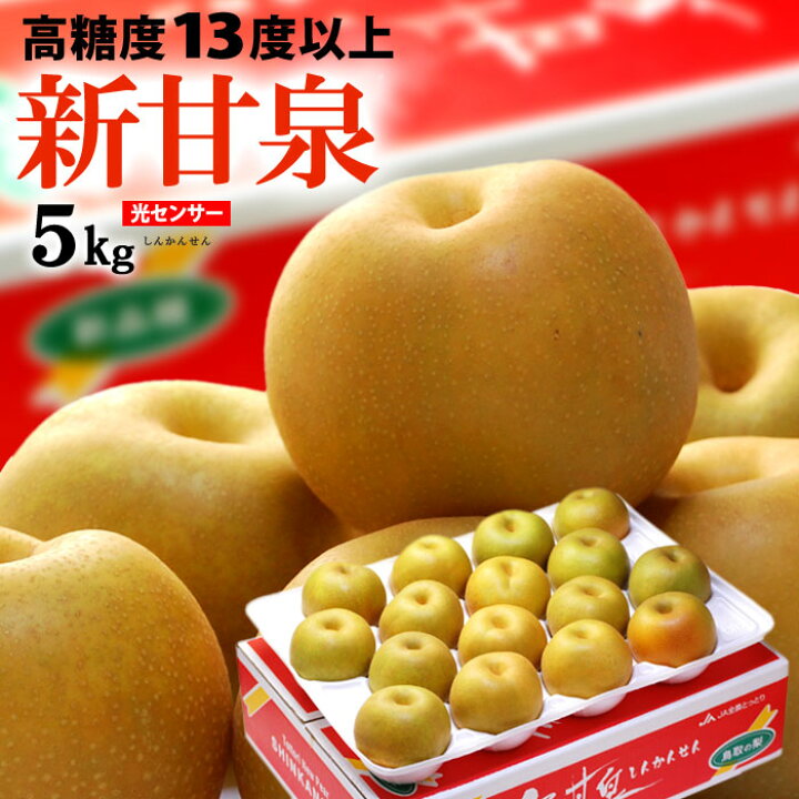 楽天市場】新甘泉 12-14玉 (約5kg) 鳥取産 秀品 しんかんせん 梨 なし 