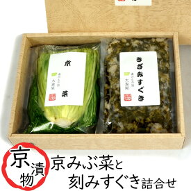 刻みすぐき漬け・京みぶ菜漬け詰合せセット 【クール便】大森屋 漬物 すぐき 乳酸発酵 乳酸菌 伝統野菜 京都 みぶ菜 壬生菜 京菜 京漬物 京野菜 進物 贈答 帰省土産 健康 ヘルシー お中元 お歳暮 母の日 父の日 ギフト プレゼント