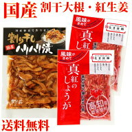 送料無料 メール便 国産 割干大根・真紅のしょうが セット お試し 漬物 高知生姜 生姜 大根 割干ハリハリ…