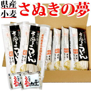 送料無料 讃岐うどん さぬきの夢セット 香川県産 小麦 100%使用 (300g×5袋) 鎌田醤油 つゆ付)香川県産 香川 国産 うどん 讃岐うどん 帰省 土産 帰省土産 母の日 父の日 お中元 夏ギフト 敬老の日