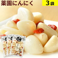 薬園にんにく 120g×3袋 国内加工品 送料無料 メール便 にんにく漬け ニンニク 薬膳 クコの実 甘酢 酢漬…