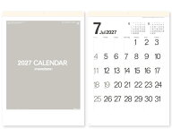 カレンダー 2027年 令和9年 【名入れ可】 25部から 壁掛け モノトーン文字 SG-292　1部あたり517円から　…