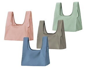 オリジナル 名入れ 無印 100個から Re:PET ポータブルバッグ mini 【1個319円から】全4色 NK-0053 買い物袋 ノベルティ 記念品 販促品 200個 見積り対応