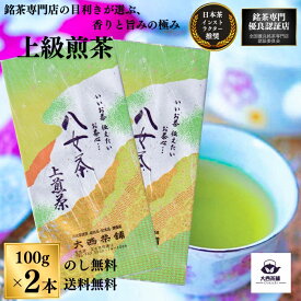 《 新茶 2026 》 父の日 大西茶舗オリジナル 【 上煎茶 ( 100g ) 2本 セット 】 上 上級 送料無料 国産 日本茶 緑茶 八女茶 お茶 深蒸し茶 冷水茶 深むし がぶ飲み 真空パック メール便配送 お客様用 茶葉 ギフト お茶葉 煎茶 ギフト プレゼント