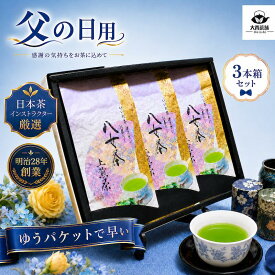 父の日用 ギフト 【 上級煎茶 ( 100g )× 3本 箱セット 】 お茶 八女茶 深蒸し 緑茶 日本茶 大西茶舗 オリジナル 限定品 送料無料 国産 緑茶 お茶 深蒸し茶 冷水茶 深むし がぶ飲み 真空パック ゆうパケット 追跡 早い 安い 茶葉 お茶葉 煎茶 高級 上級