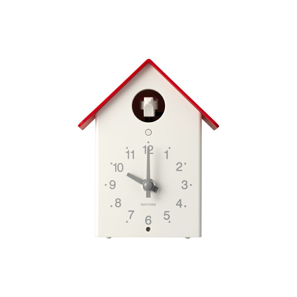 大人気定番商品リズム 4RH797SR01 鳩時計 赤い屋根の鳩時計 掛置き兼用時計 ふいご カッコークロック  クオーツ式 子ども部屋 時計  送料無料