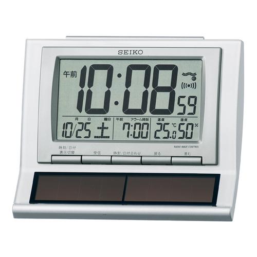 営業 セイコー SQ751W デジタルクロック 目ざまし時計の温湿度表示つきハイブリッドソーラー 送料無料 メーカー公式