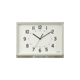 リズム時計 少ない形時計 8MG815SR03 横長時計 角型時計 クオーツ時計 白い時計 掛置き兼用時計 A4サイズ時計 送料無料