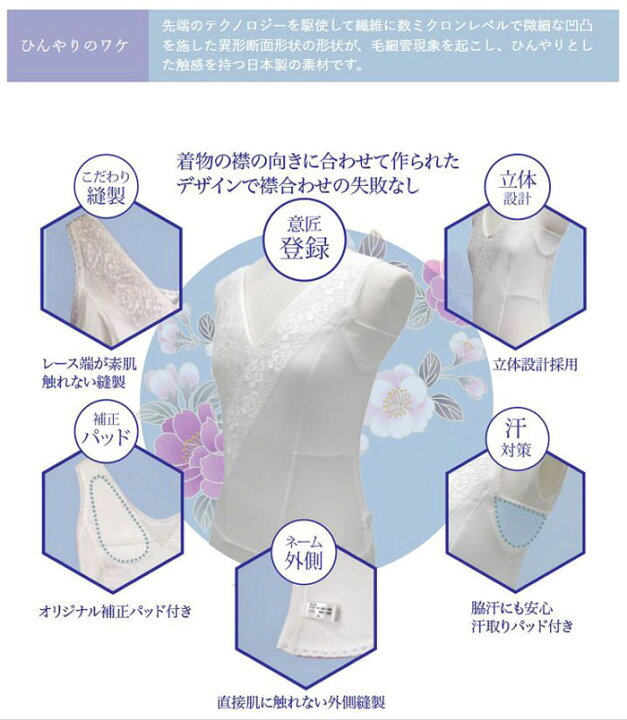 楽天市場】和装 補整ブラジャー しとや華・クールタイプ 美しいキモノ 