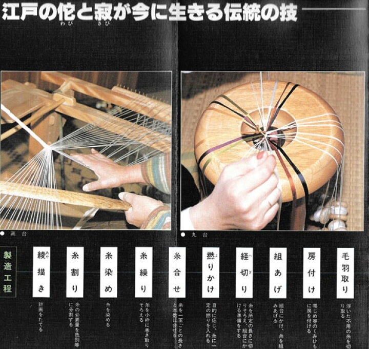 楽天市場】江戸組紐・日本製・冠(ゆるぎ)組の帯〆・No,24 ・江戸の侘と 