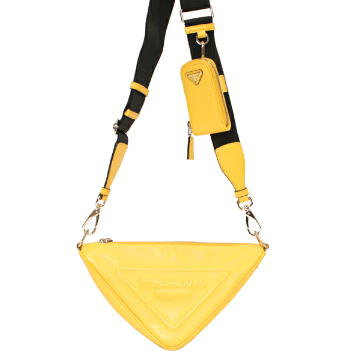 楽天市場】PRADA プラダ ショルダーバッグ トライアングルレザー 