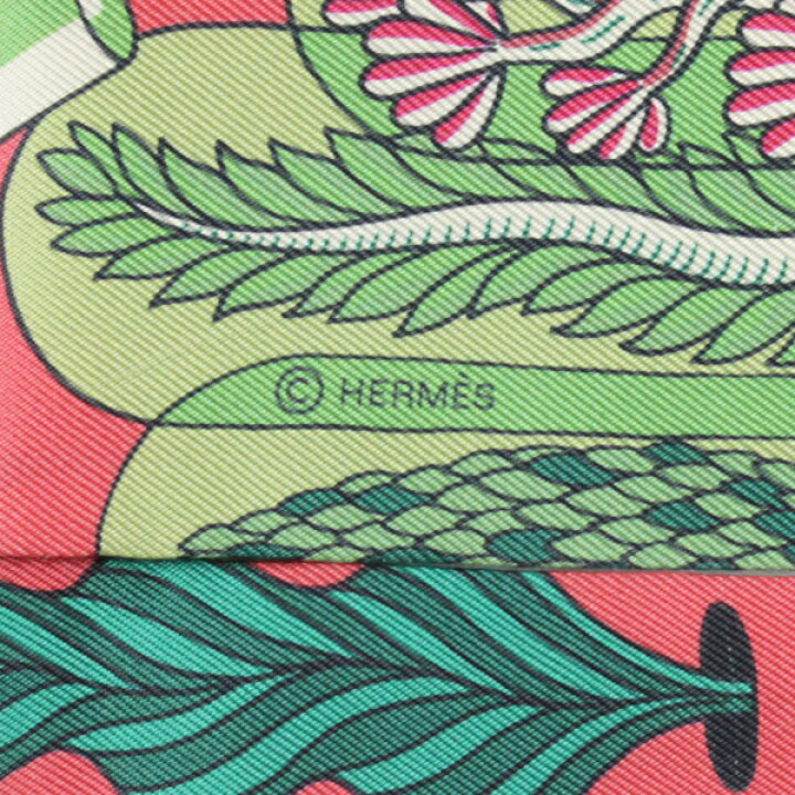 HERMES エルメス ツイリー スカーフ グリーン 定価3.6万程 - バンダナ  