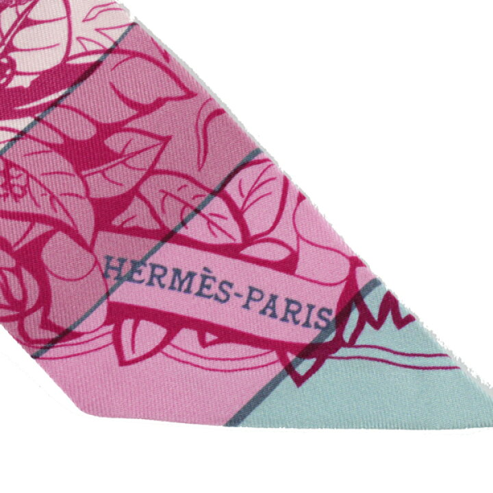 楽天市場】HERMES エルメス スカーフ ツイリー ジャングルラブ ピンク  