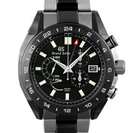 セイコー SEIKO グランドセイコー スプリングドライブ GMT クロノ SBGC223 9R86-0AG0 チタン×セラミック 46.4mm ブラック文字盤 【送料無料】【中古】【メンズ】【腕時計】