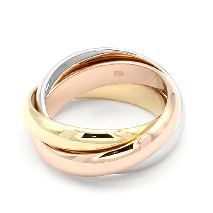 楽天市場】カルティエ Cartier トリニティリング #51 750/3ゴールド  