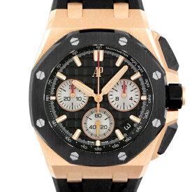 オーデマピゲ Audemars Piguet ロイヤルオーク オフショアクロノ 26420RO.OO.A002CA.01 PG×ラバー 43mm ブラック×シルバー文字盤 【送料無料】【中古】【メンズ】【腕時計】【73970】