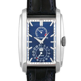 パテックフィリップ PATEK PHILIPPE ゴンドーロ 8デイズ 5200G-001 WG×革 46.9mm×32.4mm ブルー文字盤 【送料無料】【中古】【メンズ】【腕時計】