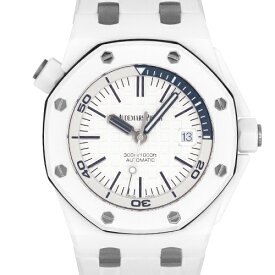 【ブティック限定】オーデマピゲ Audemars Piguet ロイヤルオーク オフショアダイバー 15707CB.OO.A010CA.01 セラミック×ラバー 42mm ホワイト文字盤 【送料無料】【中古】【メンズ】【腕時計】