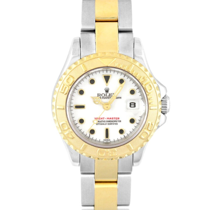 ROLEX ヨットマスター 69623 OH済 U番 29mm 白文字盤 ロレゾール コンビ YG SS レディースウォッチ 腕時計 ロレックス 【中古】