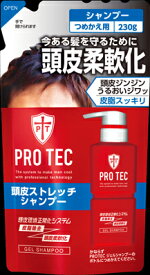 ライオン　PROTEC頭皮ストレッチシャンプー　つめかえ用　230g