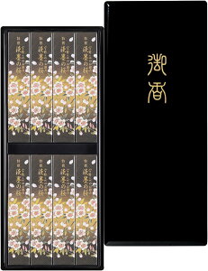 【送料無料・一部地域を除く】日本香堂 宇野千代のお線香 特撰淡墨の桜 塗箱8箱入
