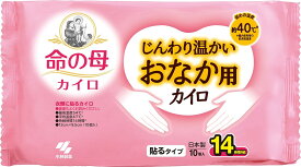 【送料無料・一部地域を除く】【1ケースまとめ買い24袋】小林製薬　命の母 カイロ じんわり温かい おなか用カイロ 10個入