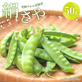 ＜国産＞ 絹さや（きぬさや・キヌサヤ）50g　緑黄色野菜と豆の栄養を兼備！