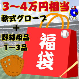 【今年もやります！ご予約開始！】野球 福袋 軟式グローブ 3〜4万円相当【軟式グラブ+野球用品1〜3品】野球用品 グローブ グラブ 内野手用 外野手用 投手用 ゼット プロステイタス ウィルソン SSK ローリングス 激安 数量限定 年末 年始 2026 セール 2026年福袋 プレゼント