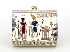 【可愛い皮革伝統工芸 文庫屋「大関」】エジプトNo.3 三つ折りミニ財布