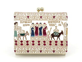 【可愛い皮革伝統工芸 文庫屋「大関」】エジプトNo.6 三つ折りミニ財布