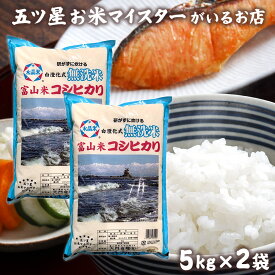 令和5年産 米 富山県産 無洗米こしひかり 10kg 令和5年 お米 プレゼント 精米 コシヒカリ 白米 5キロ×2袋 食品 入学内祝い 引っ越し 挨拶 仕送り ご飯 名入れ のし対応 贈り物 食べ物 母の日 花以外 ギフト 年寄り 一人暮らし