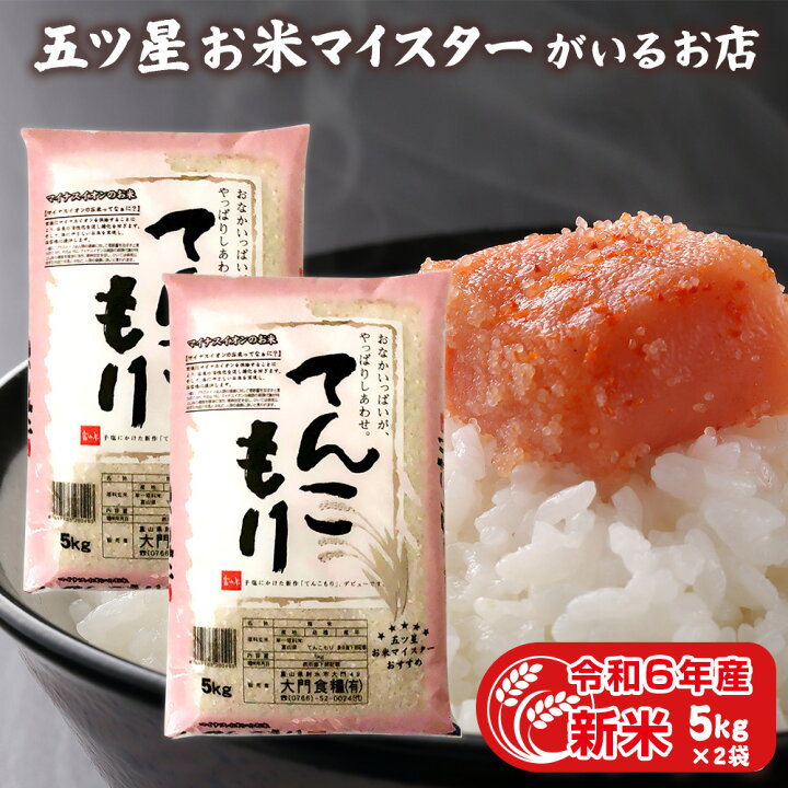 楽天市場】新米 令和6年産 富山県産 5kg×2袋 てんこもり 10kg お米 