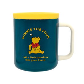 蓋付きマグカップ くまのぷーさん DISNEY WINNIE THE POOH ステンレスマグ フタ マグカップ マグ 蓋あり コーヒー 紅茶 ティータイム お茶 デスク プレゼント ギフト 箱付き 箱あり プレゼント ギフト 男 女 キャラ キャラクター グッズ