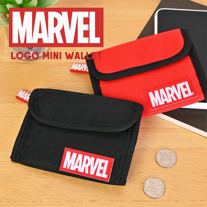 楽天市場】折り財布 MARVEL ウォレット バリバリ マジックテープ開閉 