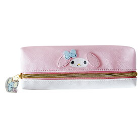 2ルーム ペンケース 仕切り 仕分け サンリオ みみぴょこ 2ルームペンケース 文房具 かわいい レディース 女の子 低学年 高学年 小学生 スリム コンパクト かわいい チャーム付き ブルー パープル クロミちゃん クロミ キャラ キャラクター