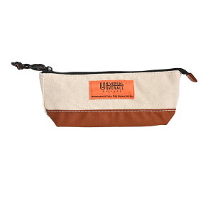 ポーチ ロゴ UNIVERSAL OVERALL UOポーチ(M) ペンケース 筆箱 メンズ レディース シンプル キャンバス かっこいい ロゴデザイン カジュル ユニバーサルオーバーオール ネーム オレンジ 学生 学校 海