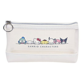 メッシュ ペンケース スヌーピー サンリオ キャラ 筆箱 ファスナー かわいい シンプル ペンポーチ 文房具 マチあり キャラクター 黒 ブラク ホワイト 白 人気 使いやすい 軽い 軽量 入学祝い 誕生日 プレゼント ポーチ 女の子 女子 子ども キッズ