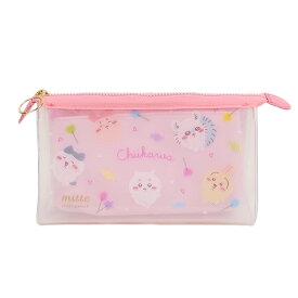 ちいかわ mitte マチ付 ミニクリア ポーチ ハチワレ ポーチ フラットポーチ アクセサリーケース コスメポーチ 小物入れ ミニポーチ キャラクターグッズ 可愛い パステルカラー カラフル 女の子 入学祝 通学 通勤 旅行 オールシーズン プレゼント