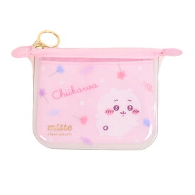 ちいかわ mitte フラットミニクリアポーチ ハチワレ クリアポーチ フラットポーチ アクセサリーケース コスメポーチ 小物入れ ミニポーチ キャラクターグッズ 可愛い パステルカラー カラフル 女の子 入学祝 通学 通勤 旅行 プレゼント プチギフト
