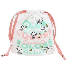 【マラソンSALE 50%OFF】スヌーピー キャラクター 巾着袋 巾着ポーチ 巾着 ポーチ コップ袋 袋 小物入れ 化粧 Sサイズ 小さめ 小さい 小 かわいい 可愛い 保育園 幼稚園 小学生 大人 子供 子ども キッズ 女の子 男の子 SNOOPY PEANUTS 入園 入学 プレゼント ギフト
