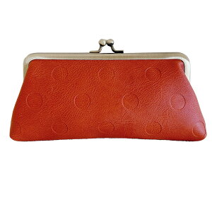 ドット柄 がま口 ポーチ LAFIEL ドット合皮 ラフィール がま口マルチケース Lafil かわいい おしゃれ がま口 ナチュラル 持ち歩き プレゼント ペンケース ペンポーチ フェイクレザー シンプル