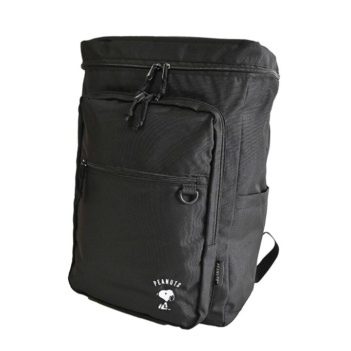 楽天市場】リュックサック SNOOPY 刺繍 スヌーピー 25L 撥水 黒